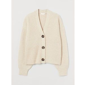 H&M ribbed knit-cardigan